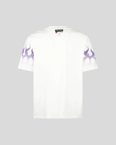 Vision Of Super T-shirt White Purple Flames