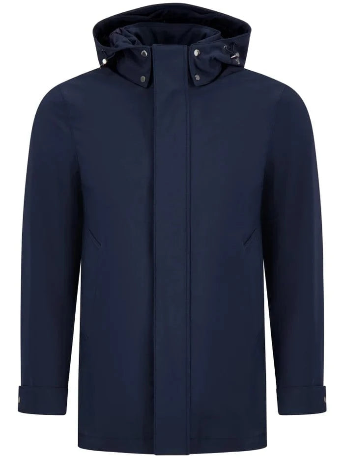 Woolrich Soft Shell Barrow Mac Coat Navy