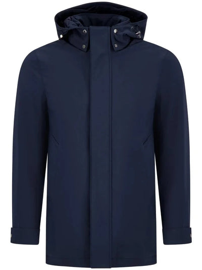 Woolrich Soft Shell Barrow Mac Coat Navy