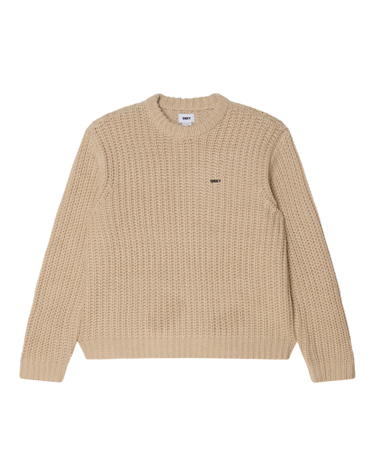 Obey Bold Chunky Sweater Oatmel