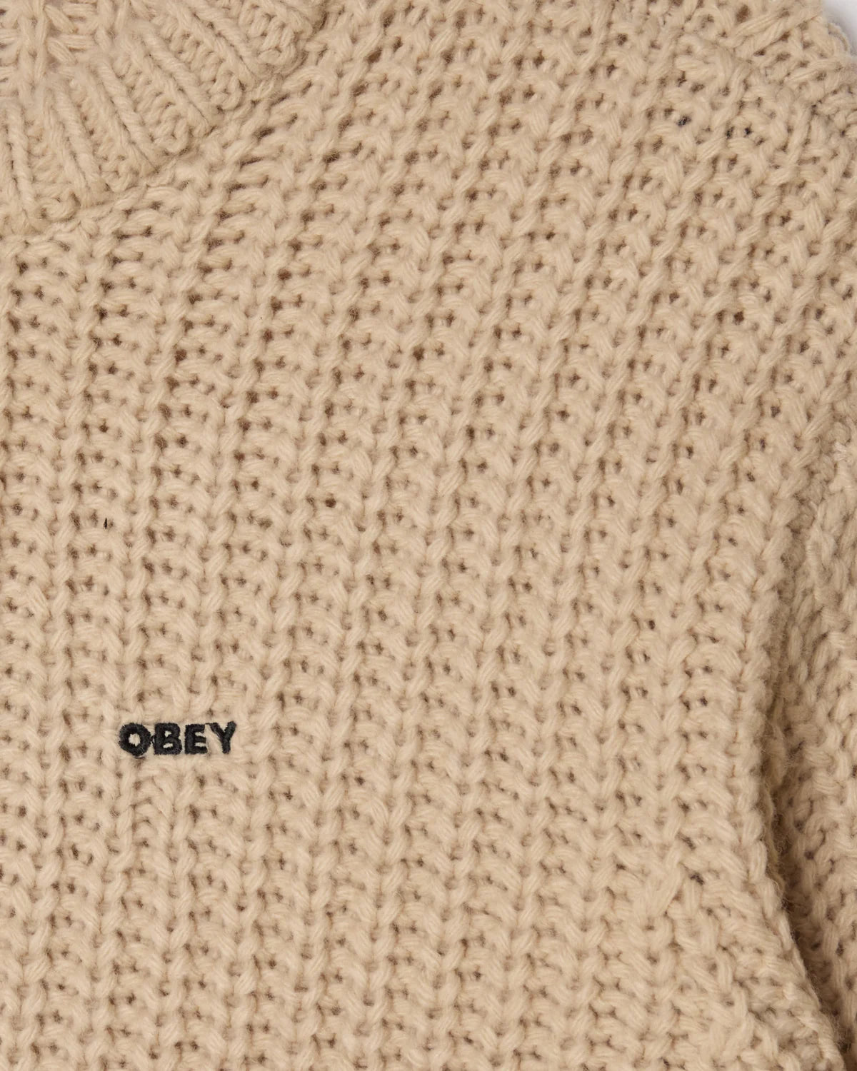 Obey Bold Chunky Sweater Oatmel