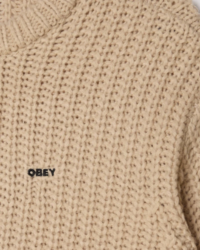 Obey Bold Chunky Sweater Oatmel