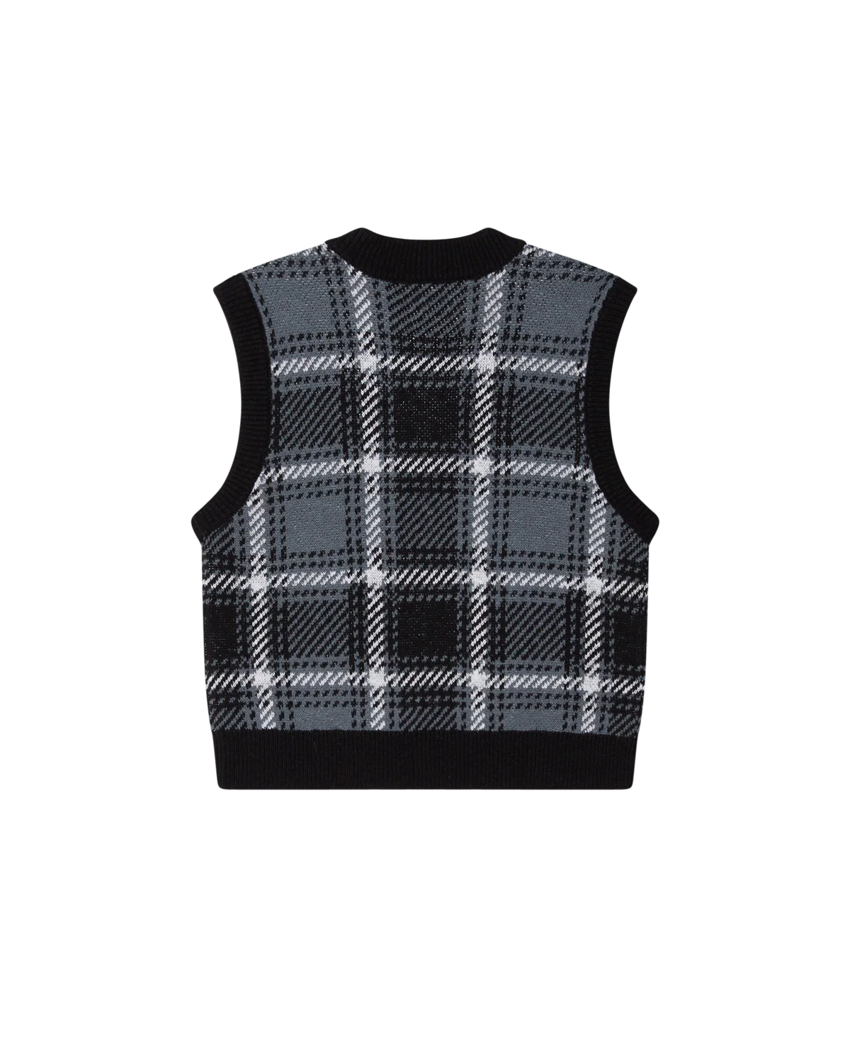 Obey Avon Plaid Vest Grey