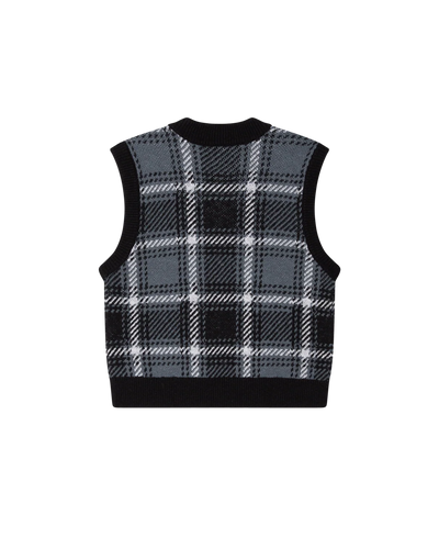 Obey Avon Plaid Vest Grey
