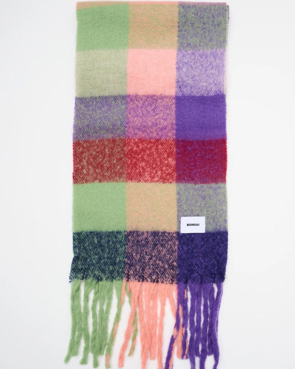 Bonsai Check Knit Scarf