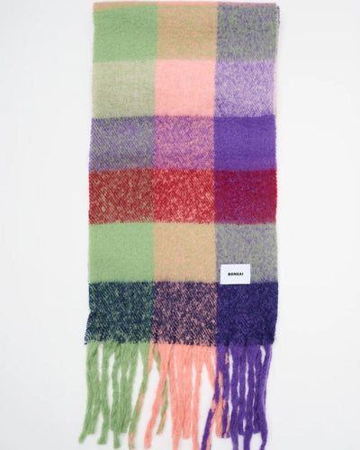 Bonsai Check Knit Scarf