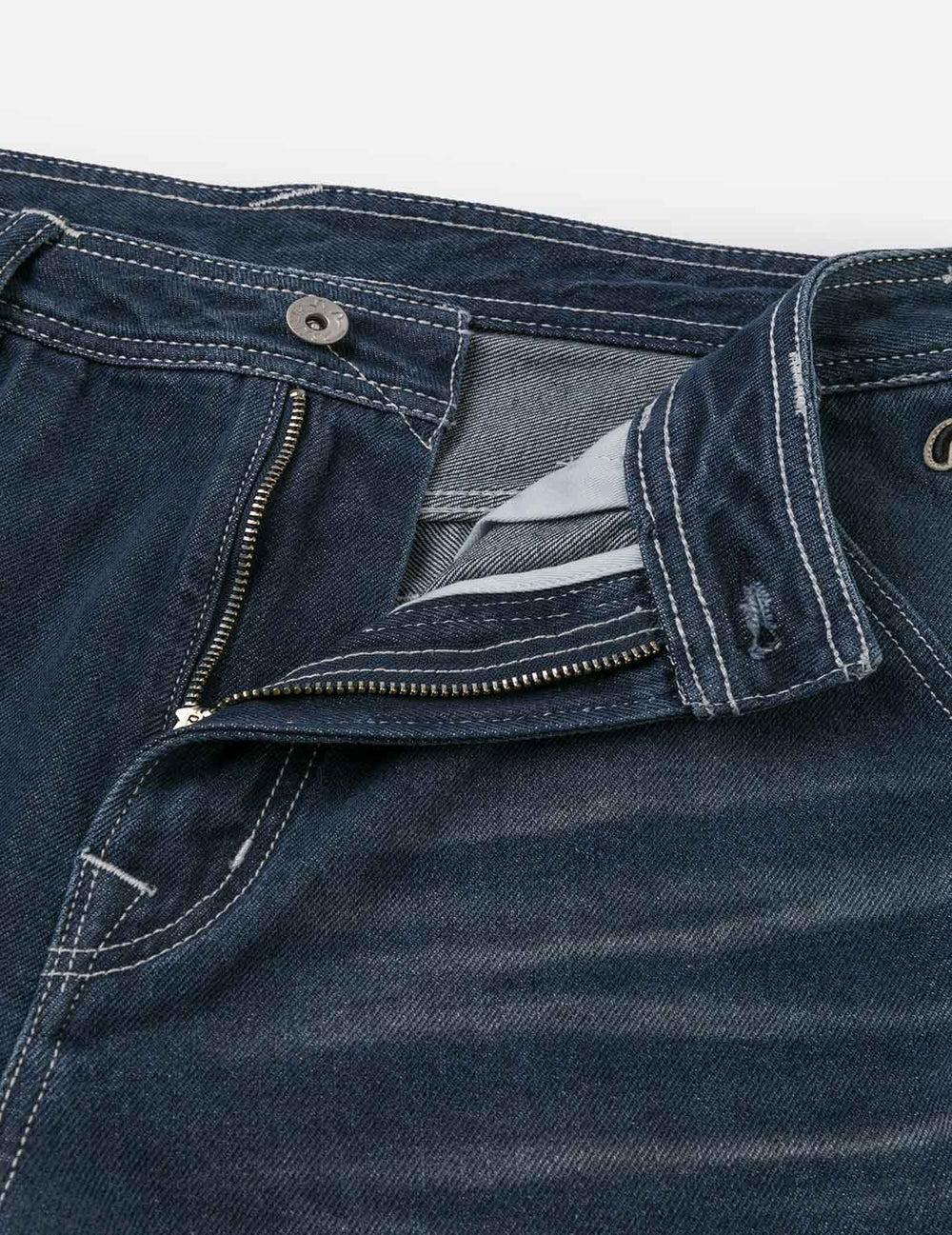 Evisu Distressed Seagull Print Loose Fit Cargo Jeans