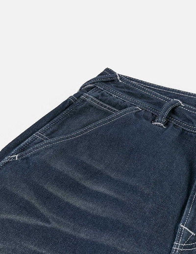 Evisu Distressed Seagull Print Loose Fit Cargo Jeans