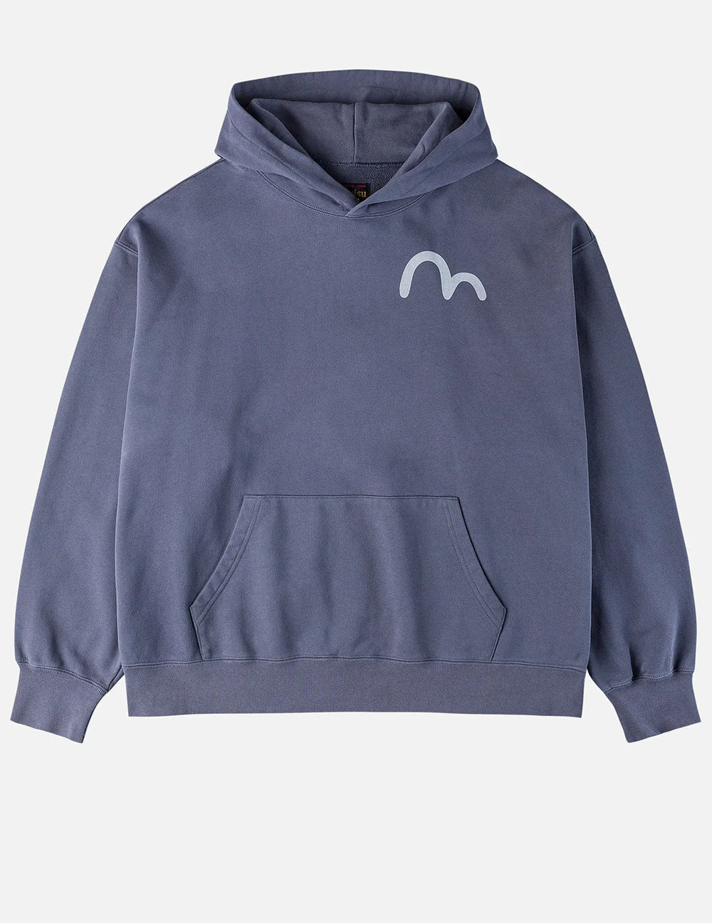 Evisu American Ebisu and Seagull Print Relax Fit Hoodie Navy