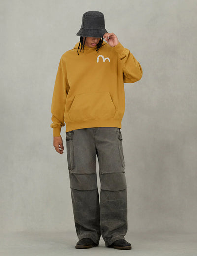 Evisu American Ebisu and Seagull Print Relax Fit Hoodie