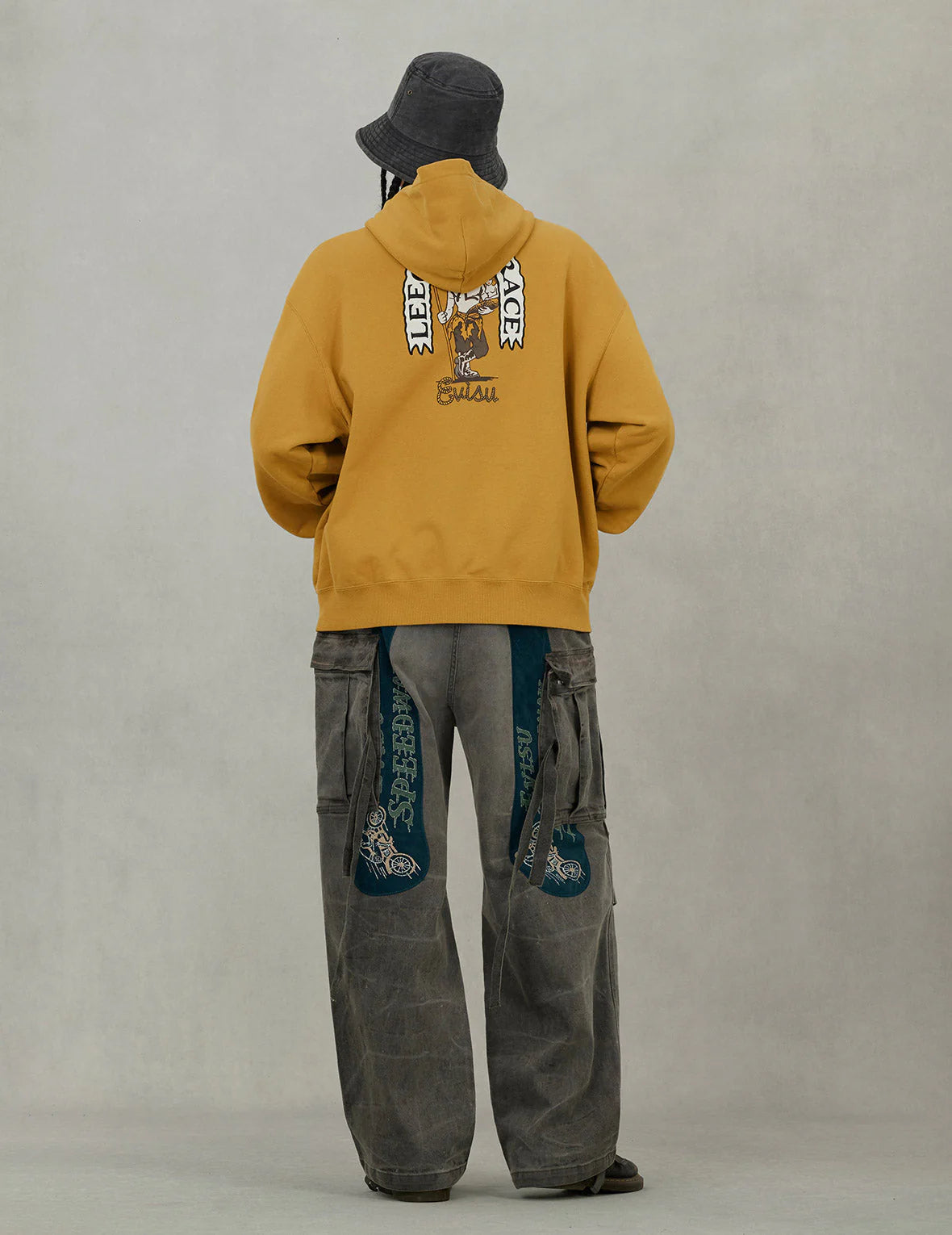 Evisu American Ebisu and Seagull Print Relax Fit Hoodie