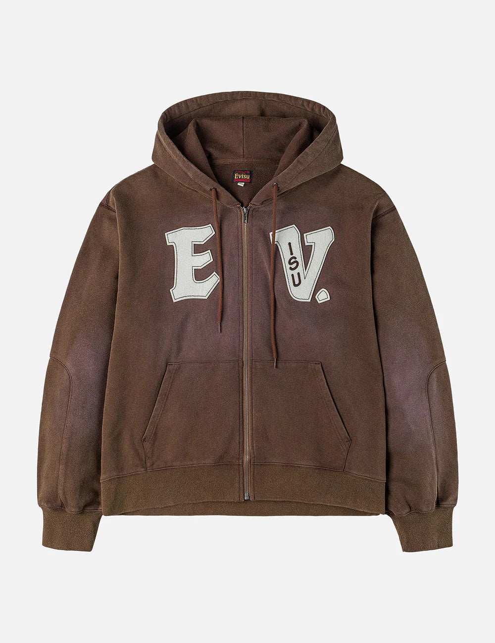 Evisu EV and Seagull Patches Embroidery Relax Fit Hoodie Jacket