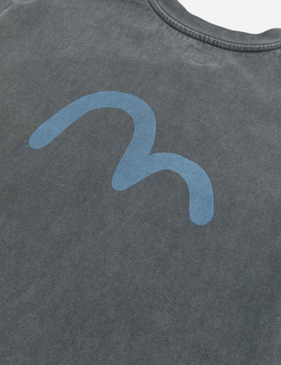 Evisu Archives Print Relax Fit T-shirt Grey