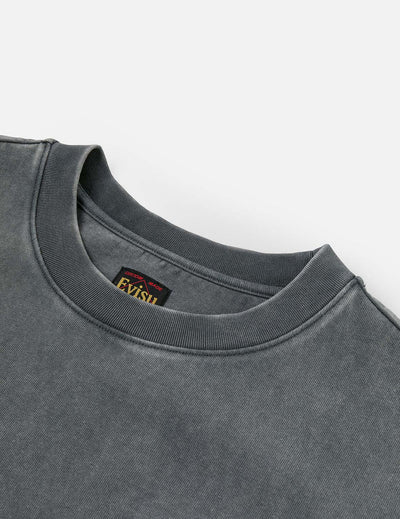 Evisu Archives Print Relax Fit T-shirt Grey