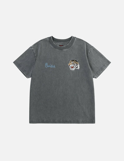 Evisu Archives Print Relax Fit T-shirt Grey