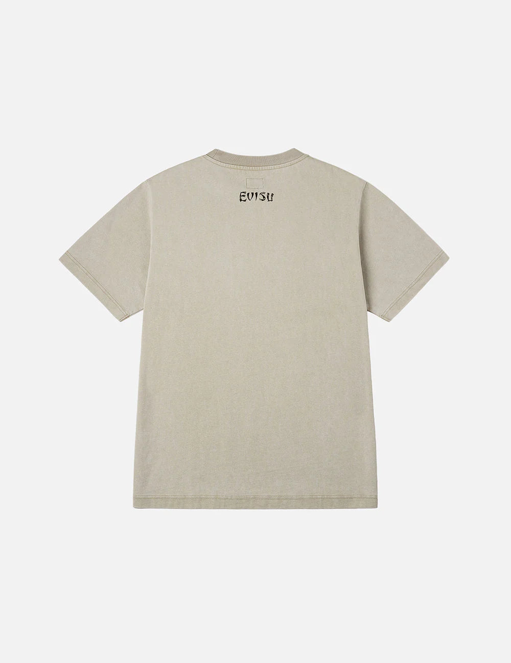 Evisu Hand-Drawn Seagull Print Relax Fit T-Shirt Cream