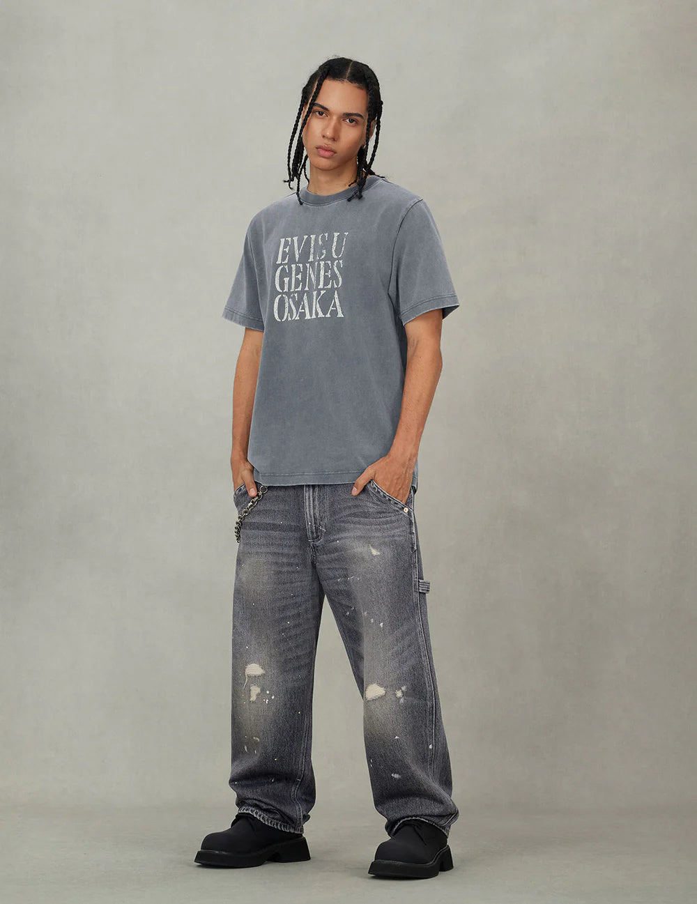 Evisu Seagull Print Relax Fit T-Shirt