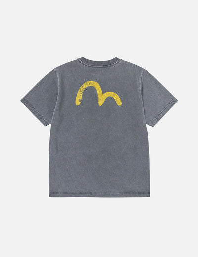 Evisu Seagull Print Relax Fit T-Shirt