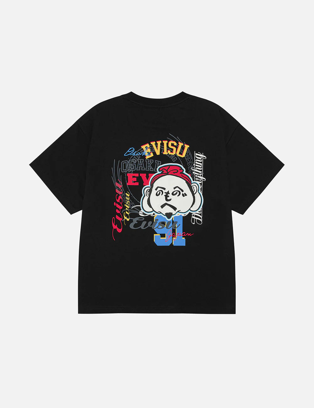 Evisu Henohenomohe Godhead Embroidery Relax Fit T-Shirt
