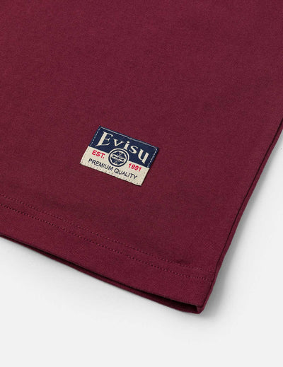 Evisu Henohenomohe Godhead Embroidery Relax Fit T-Shirt