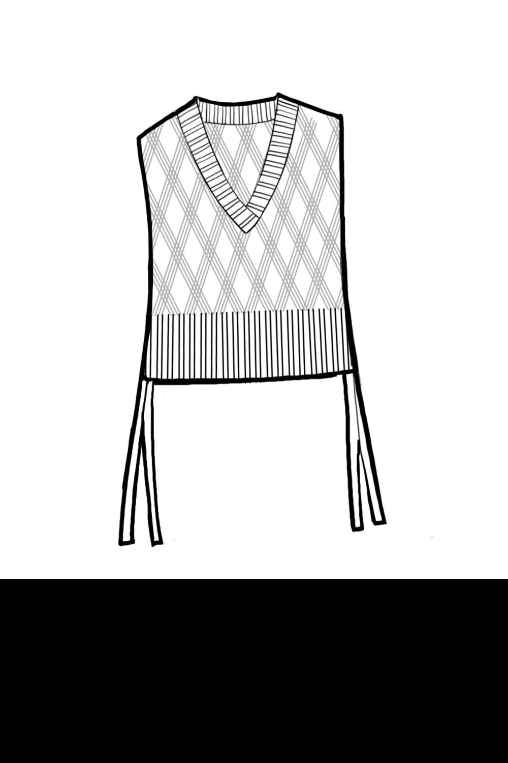 Diana Gallesi Maglia a gilet con treccine