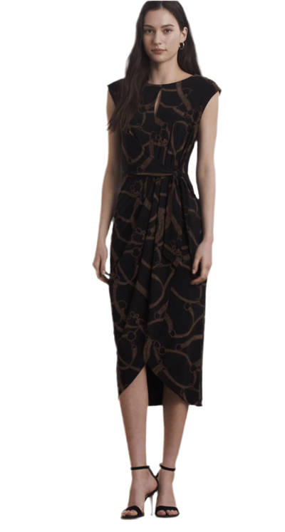 Lauren Ralph Lauren Abito in jersey con stampa a cinture