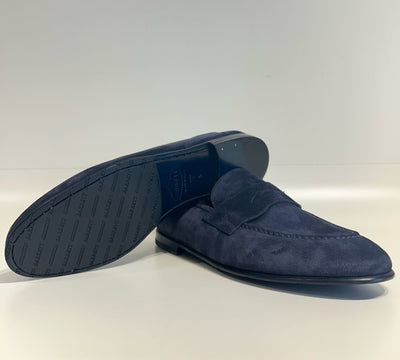 Barrett Mocassino In Suede Blu