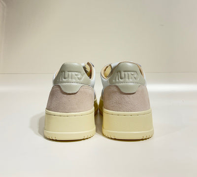 Autry Medalist Low Man Leat/Suede Wht/Pelic
