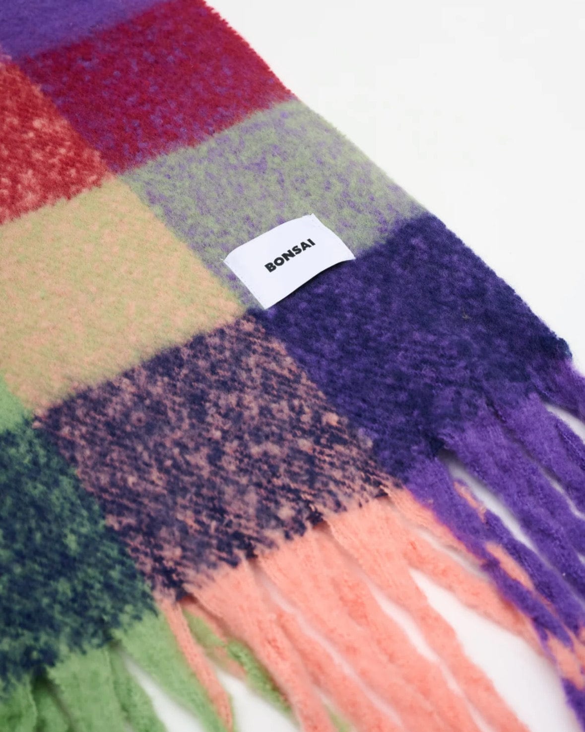 Bonsai Check Knit Scarf