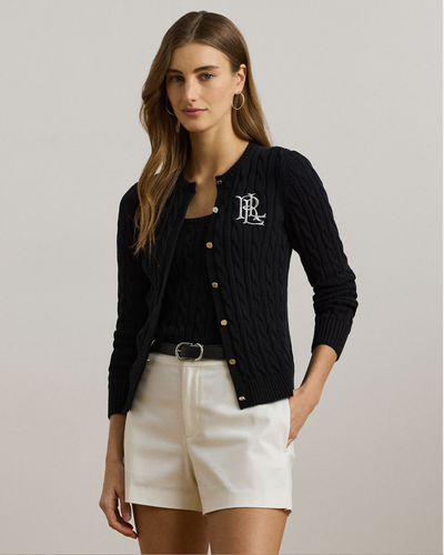 Lauren Ralph Lauren Cardigan in cotone a trecce