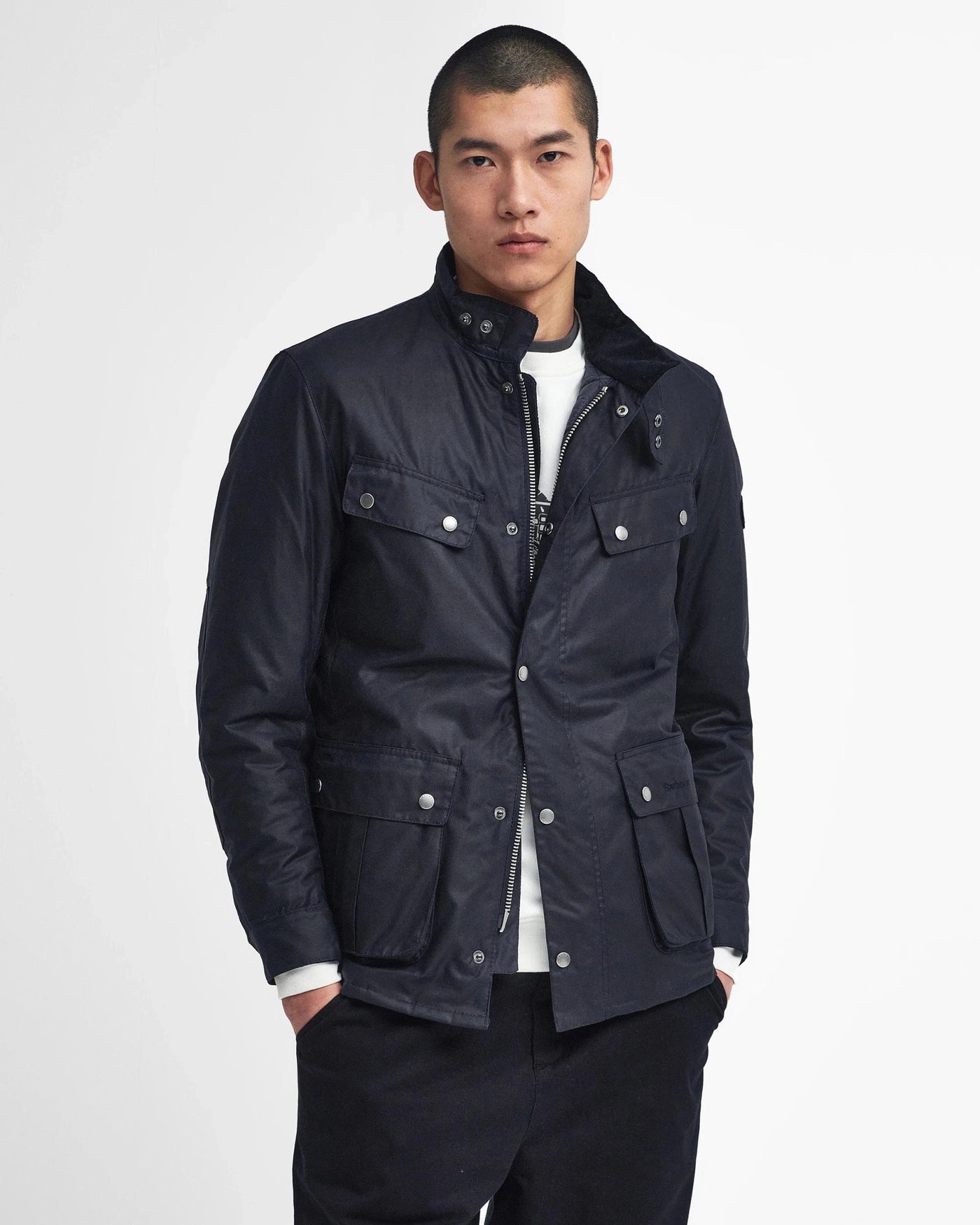Barbour Duke Waxed Jacket Navy