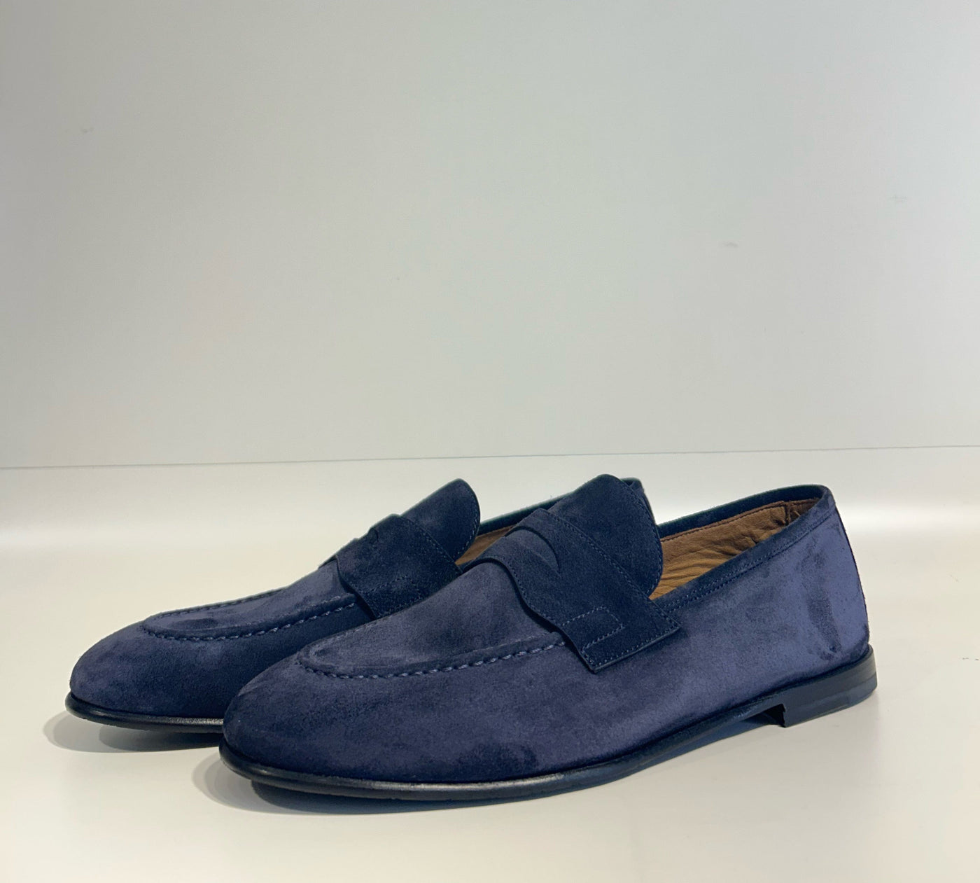 Barrett Mocassino In Suede Blu