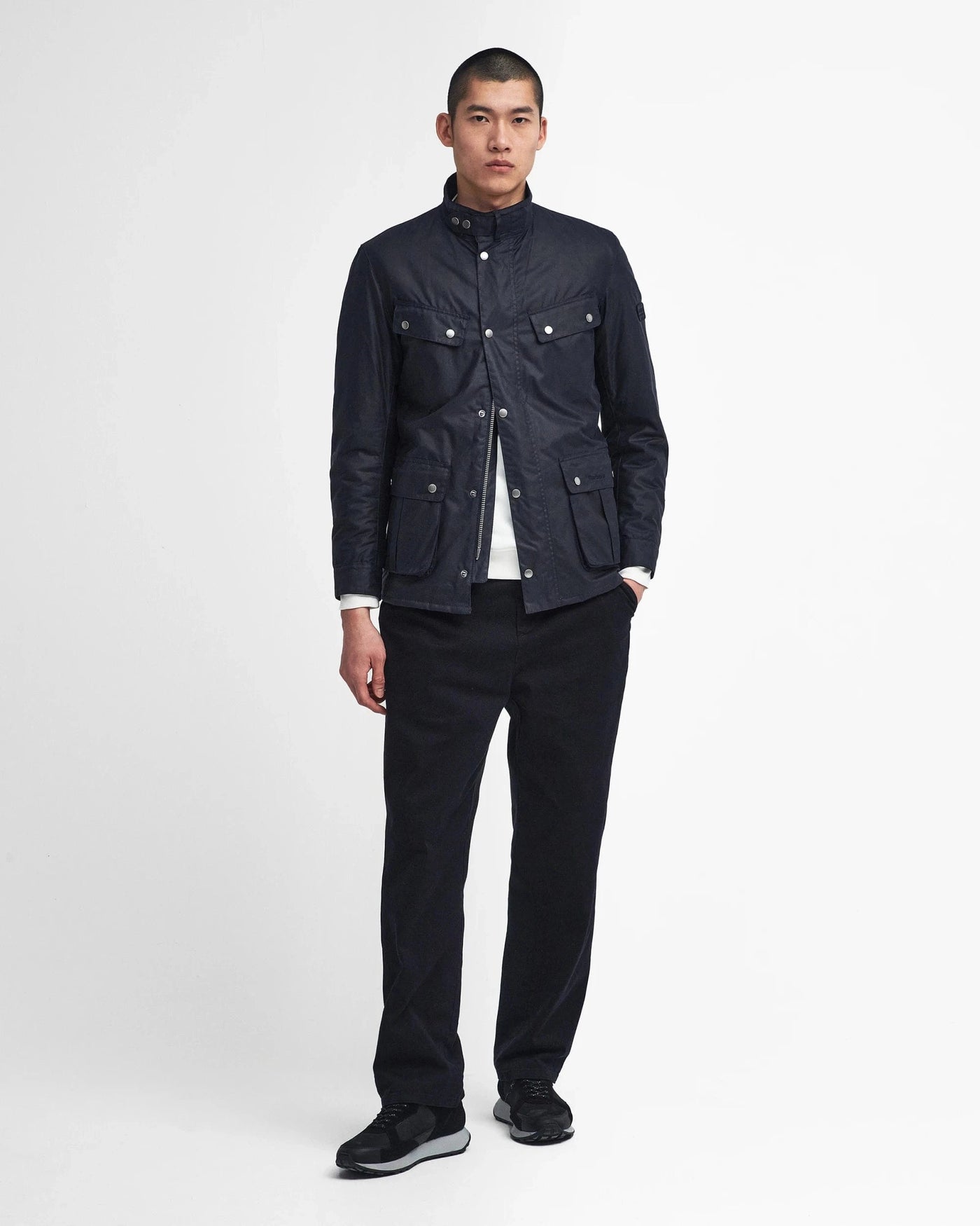 Barbour Duke Waxed Jacket Navy