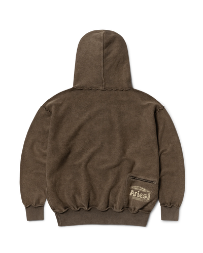 Aries Aged Reverso Temple Zip Trough Hoodie