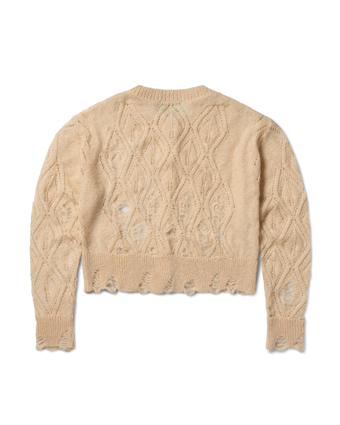 Aries Lace Leaf And Ladders Mohair Cardigan