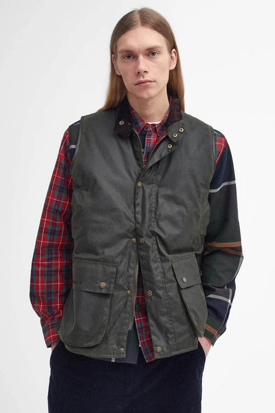 Barbour x Baracuta Wax Gilet Archive Olive