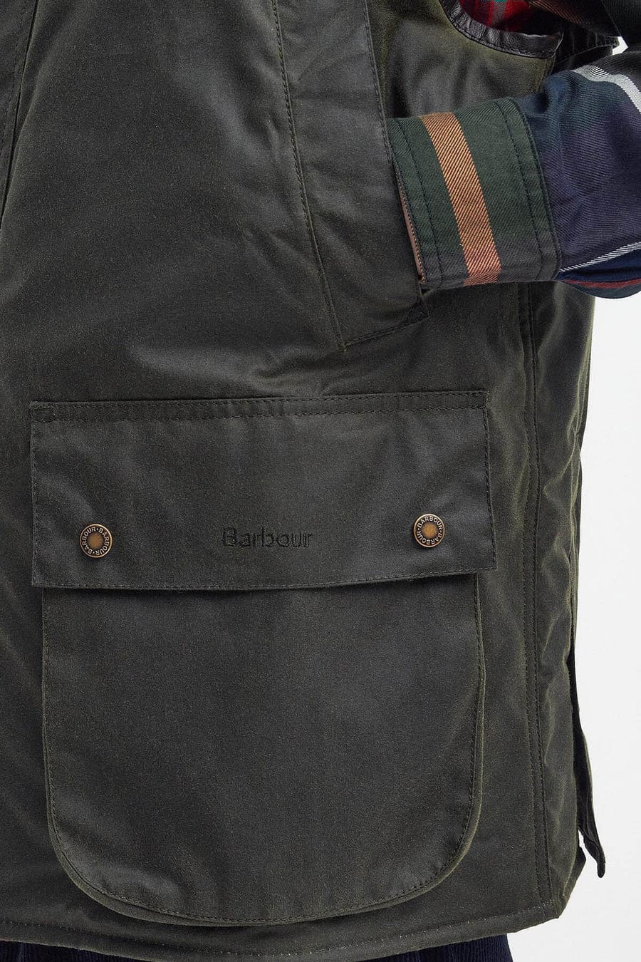 Barbour x Baracuta Wax Gilet Archive Olive