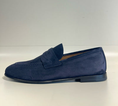 Barrett Mocassino In Suede Blu