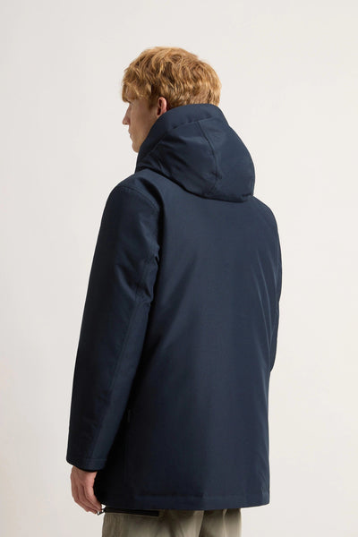 Woolrich Heavy Gtx Parka Melton Blue