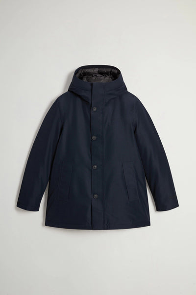 Woolrich Heavy Gtx Parka Melton Blue