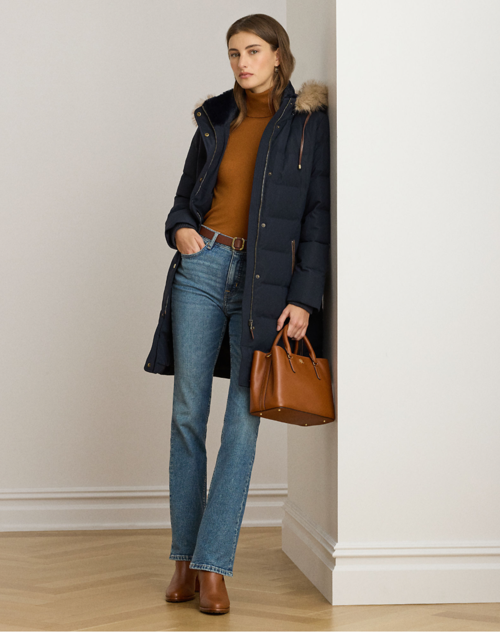 Lauren Ralph Lauren Piumino con pelliccia