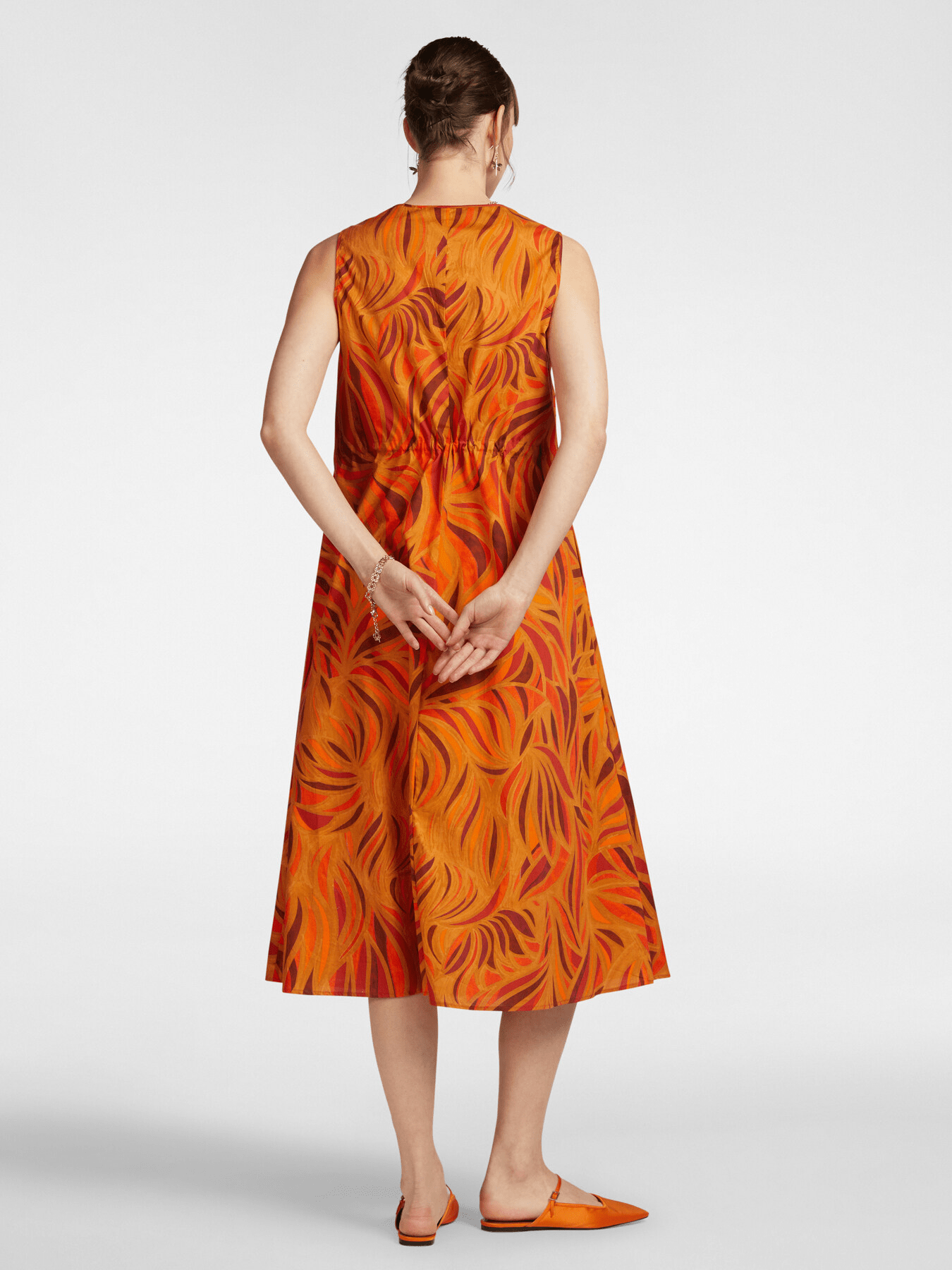 Elena Mirò Abito stampato in cotone stretch