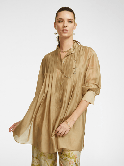 Elena Mirò Camicia lunga con pieghe
