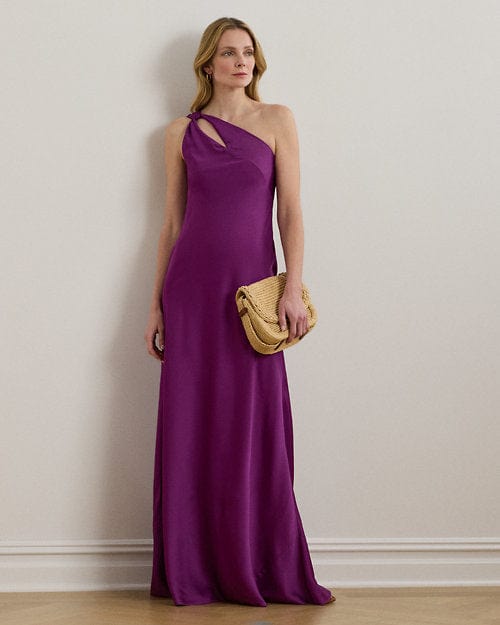 Lauren Ralph Lauren Abito monospalla in charmeuse