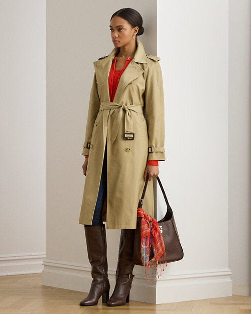Lauren Ralph Lauren Trench a doppio petto con cintura