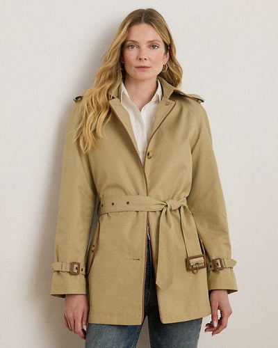 Lauren Ralph Lauren Trench con pelle ecologica