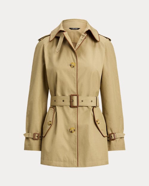 Lauren Ralph Lauren Trench con pelle ecologica