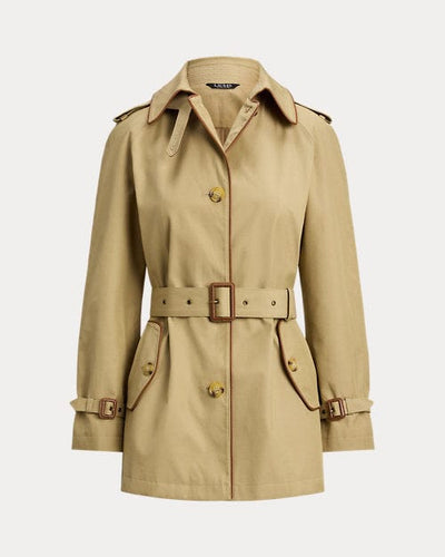 Lauren Ralph Lauren Trench con pelle ecologica