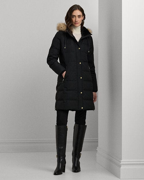 Lauren Ralph Lauren Piumino con pelliccia ecologica