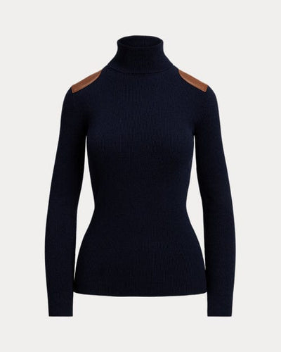 Lauren Ralph Lauren Dolcevita a coste in pelle ecologica